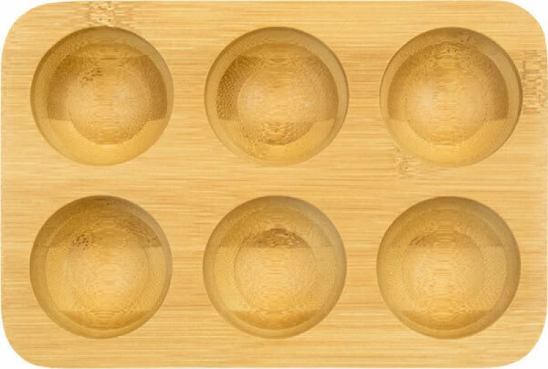 Pebbly Egg Tray, Θήκη Αυγών από Μπαμπού με 6 Θέσεις