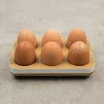 Pebbly Egg Tray, Θήκη Αυγών από Μπαμπού με 6 Θέσεις