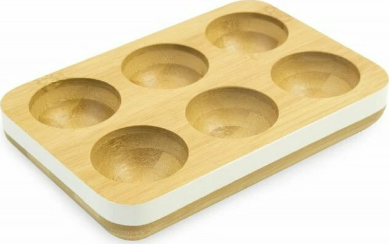 Pebbly Egg Tray, Θήκη Αυγών από Μπαμπού με 6 Θέσεις