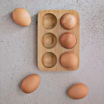 Pebbly Egg Tray, Θήκη Αυγών από Μπαμπού με 6 Θέσεις