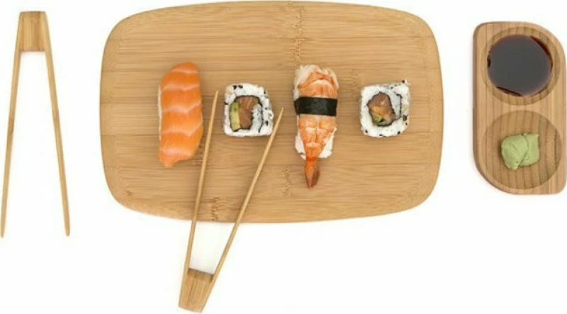 Pebbly Sushi Set Natural