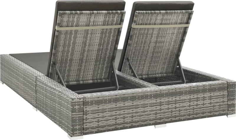 Ξαπλώστρα Rattan Γκρι 202x145x80cm
