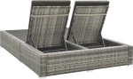 Ξαπλώστρα Rattan Γκρι 202x145x80cm