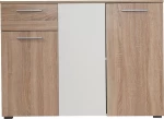 Ritmo 3K1F Μπουφές Sonoma / Λευκό 114.5x35x80.5cm