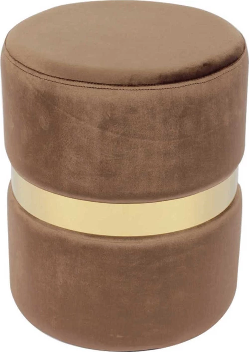 Σκαμπό Σαλονιού Tommy Χρυσό/Καφέ 35x35x43cm