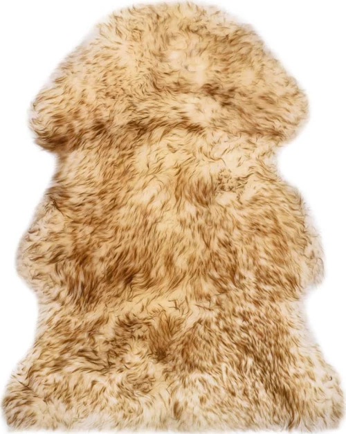 Χαλί Καφέ Μελανζέ 60 x 90 εκ. από Γούνα Προβάτου