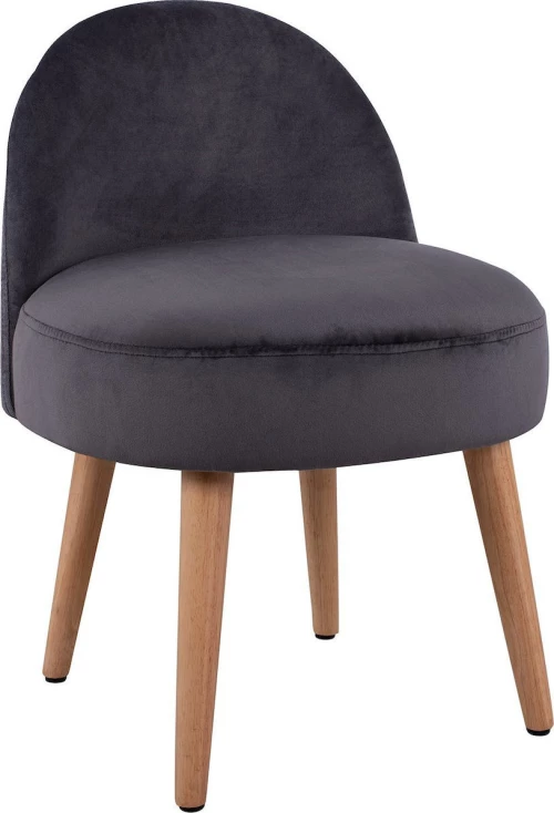 Σκαμπό Σαλονιού Yasmine Γκρι 47x43x63.5cm