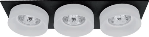 SA-045/3 TRIPLE DOWNLIGHT SQUARE BLACK/WHITE