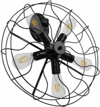 Diommi Fan Φωτιστικό Τοίχου Μαύρο Μαύρο Μεταλλικό Πλέγμα 5xE27 Φ46