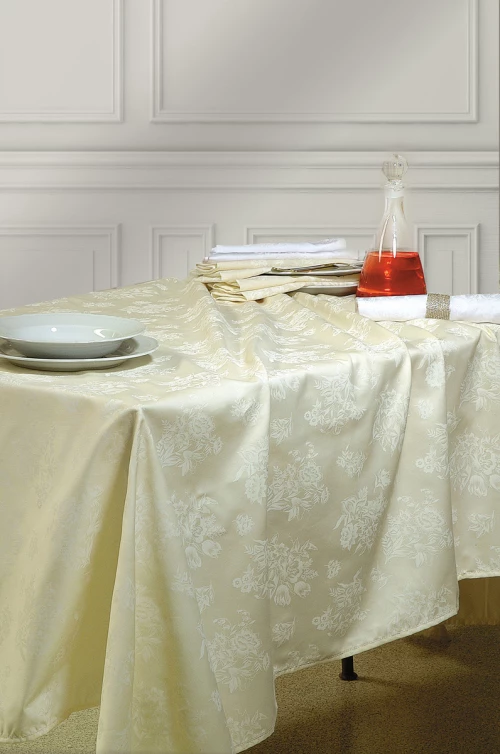 Rythmos Τραπεζομάντηλο 140x140 Jasmine Εκρού