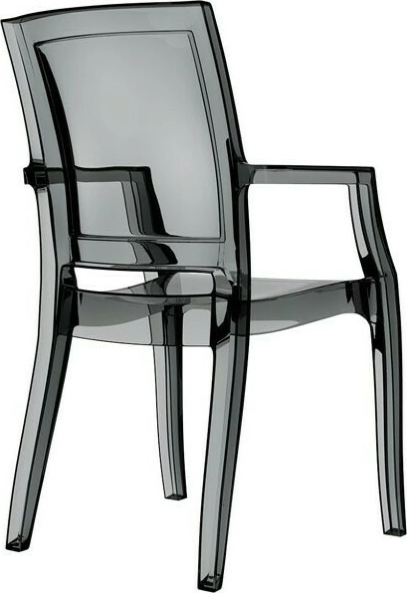 Καρέκλα Πολυθρόνα Κουζίνας Arthur Transparent Black