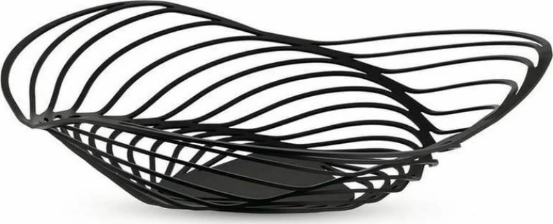 Φρουτιέρα Trinity ACO03 B Φ33x8cm Μεταλλική Black Alessi Μέταλλο