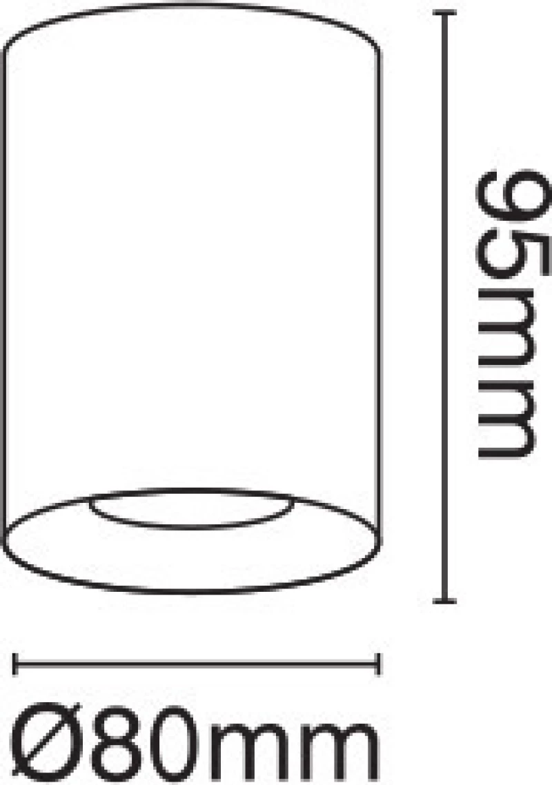 VK Lighting 03006/Β Μονό Σποτ με Ντουί GU10 σε Μαύρο Χρώμα