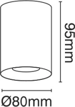 VK Lighting 03006/Β Μονό Σποτ με Ντουί GU10 σε Μαύρο Χρώμα