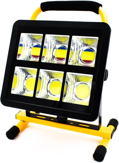 Φορητός Επαναφορτιζόμενος Προβολέας Led 180W Usb Oem W865C - Μαύρο Κίτρινο