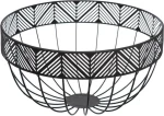 Plastona Φρουτιέρα Μεταλλική Μαύρη 25x25x14cm