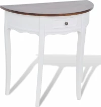 Κονσόλα Ξύλινη Λευκή / Καφέ 80x40x78cm
