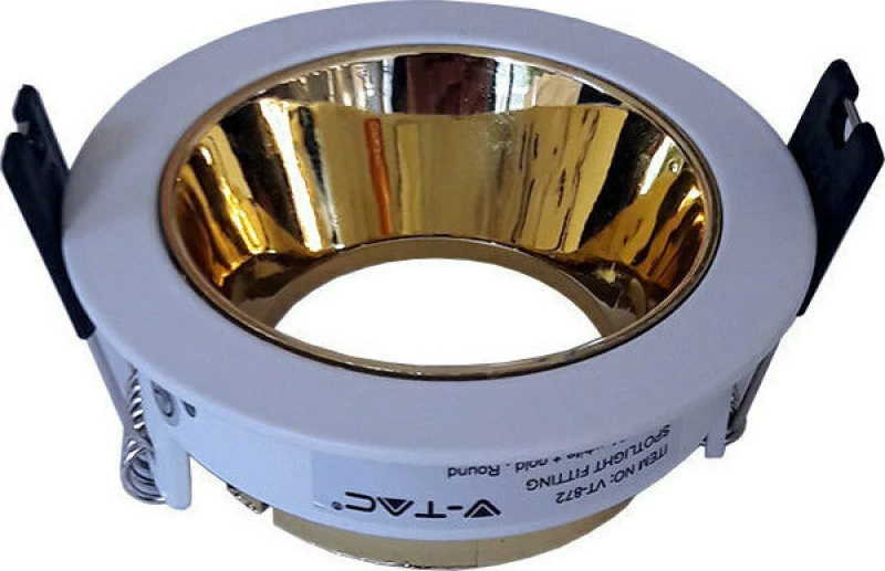 V-TAC Μεταλλικό Πλαίσιο Σποτ για GU10 7,9x7.9cm Χρυσό