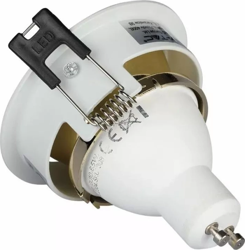V-TAC Μεταλλικό Πλαίσιο Σποτ για GU10 7,9x7.9cm Χρυσό