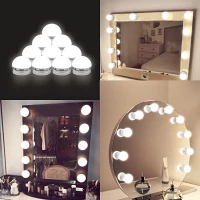 OEM Εντυπωσιακός Led Αυτοκόλλητος Φωτισμός με βεντούζα Τύπου Hollywood Για Καθρέπτη Μακιγιάζ Τουαλέτας Με Ρυθμιζόμενο Φωτισμό