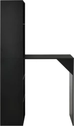 Τραπέζι Μπαρ με Ραφιέρα Μαύρο 115 x 59 x 200 εκ.