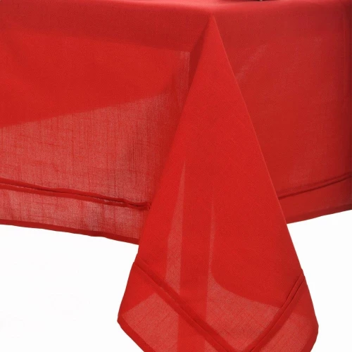 Silk Fashion Τραπεζομάντηλο 140x180 Με Πιέτα Red