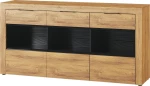 Leon Plus Μπουφές Φυσικό / Μαύρο 171x40x86cm