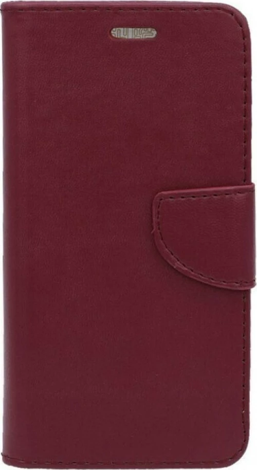 Θήκη flip με υποδοχή καρτών και δυνατότητα STAND για iPhone X/XS - μπορντό