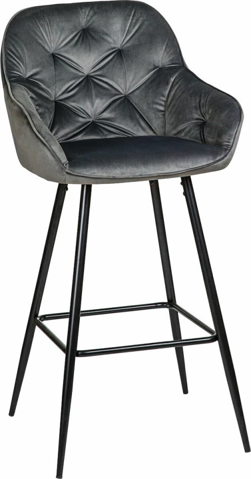 Σκαμπό Μπαρ Dot Γκρι 53x55x107cm