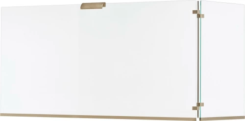 Zogometal 563 Προστατευτικό Τζακιού από Κρύσταλλο 90x40x50cm Νίκελ Ματ