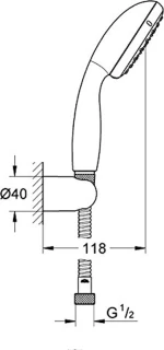 Grohe New Tempesta Σετ Τηλέφωνο Ντουζ