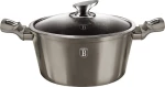 Berlinger Haus Metallic Line Βαθιά Κατσαρόλα από Αλουμίνιο 4.1lt / 24cm Carbon Collection