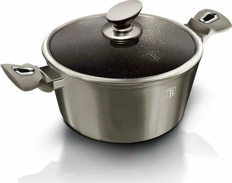 Berlinger Haus Metallic Line Βαθιά Κατσαρόλα από Αλουμίνιο 4.1lt / 24cm Carbon Collection