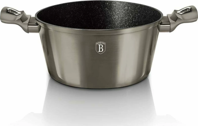 Berlinger Haus Metallic Line Βαθιά Κατσαρόλα από Αλουμίνιο 4.1lt / 24cm Carbon Collection