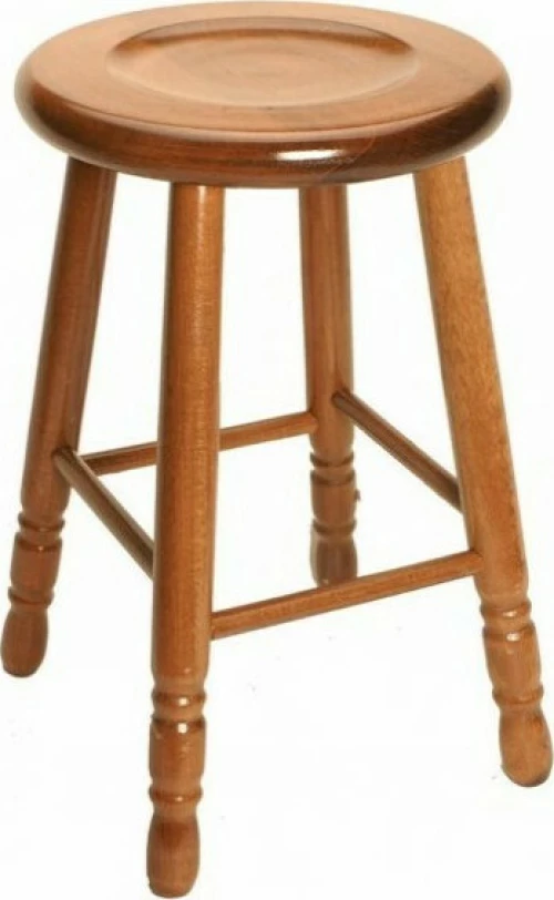 Σκαμπώ Ξύλινο Στρογγυλό Οξιά Καφέ 245 Φ29x50υψ