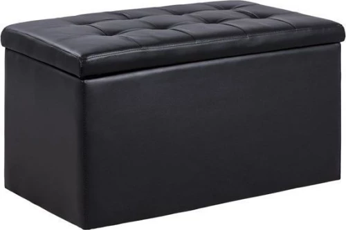 Ταμπουρέ Punk με Αποθηκευτικό Χώρο Μαύρο 90x50x52cm