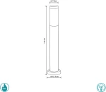 Globo Lighting Εξωτερικό Φωτιστικό Δαπέδου Boston Ασημί 3159LED
