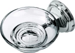 Gloria Astragon 13-9002 Σαπουνοθήκη Επιτοίχια Γυάλινη Ασημί