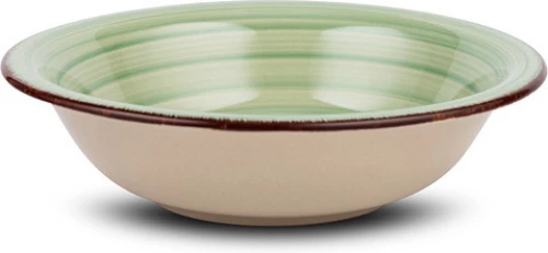 Nava Lines Πιάτο Βαθύ Κεραμικό Πράσινο με Διάμετρο 22cm