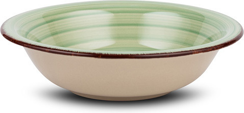 Nava Lines Πιάτο Βαθύ Κεραμικό Πράσινο με Διάμετρο 22cm