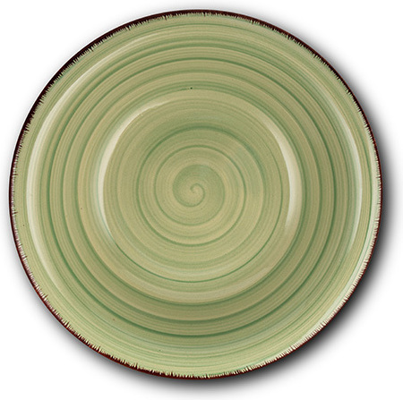 Nava Lines Πιάτο Βαθύ Κεραμικό Πράσινο με Διάμετρο 22cm