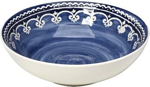 Espiel Mediterranean Πιάτο Βαθύ Κεραμικό Μπλε με Διάμετρο 19cm 6τμχ