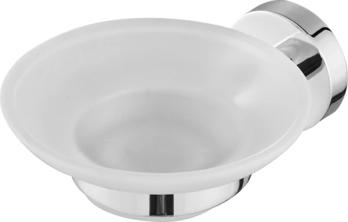 Bronze Art MH08-10 Fairmont Σαπουνοθήκη Επιτοίχια Γυάλινη Ασημί