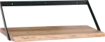 Ράφι Τοίχου Wall-2 Ακακία Φυσικό - Μαύρο 60x25x20cm