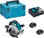 Makita DHS660RTJ Δισκοπρίονο 18V 2x5Ah με Σύστημα Αναρρόφησης