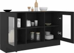 Βιτρίνα Σαλονιού Μαύρη 120x30.5x70cm