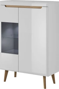 Βιτρίνα Σαλονιού Λευκή 90x40x134cm