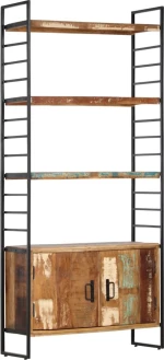 Βιβλιοθήκη με 4 Επίπεδα 80x30x180 εκ. Μασίφ Ανακυκλωμένο Ξύλο