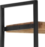 Βιβλιοθήκη με 4 Επίπεδα 124x30x180 εκ. Ακατέργαστο Ξύλο Μάνγκο