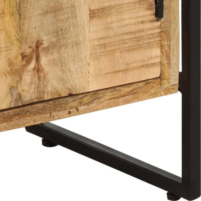 Βιβλιοθήκη με 4 Επίπεδα 124x30x180 εκ. Ακατέργαστο Ξύλο Μάνγκο